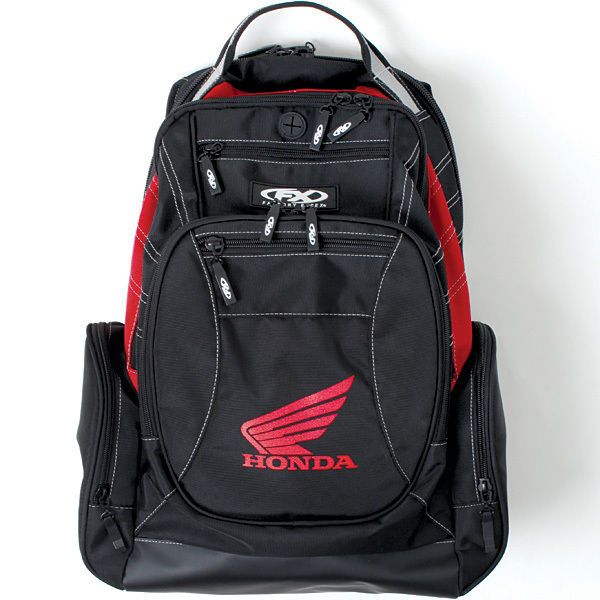 NEW FACTORY EFFEX FX HONDA BACKPACK W/ LAPTOP POCKET BLACK BLK / RED