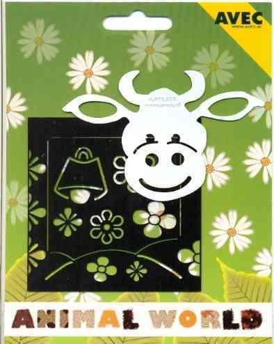 ANIMAL WORLD METAL STENCIL   COW   SET OF 2   4610202