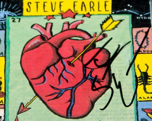 STEVE EARLE EL CORAZON RARE HAND SIGNED UK CD AUTOGRAPH