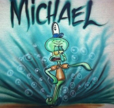 AIRBRUSHED SPONGE BOB PATRICK SQUIDWARD MR CRABS Hoodie Sweatshirt