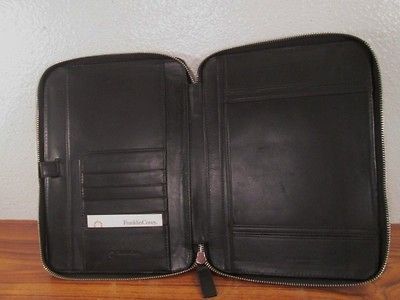 Franklin Covey 33574577 Zip Around Italian Calfskin Leather Organizer