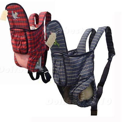 New Front & Back Baby And Kids Carrier Backpack Bag Sling Cotton dte