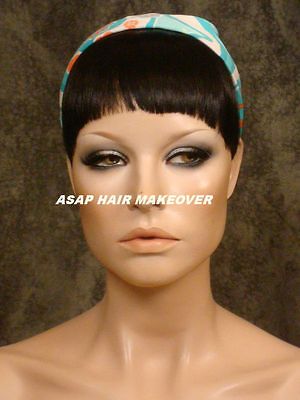 Ingenious Clip On Bangs Hair Piece wig in Black Brown #2