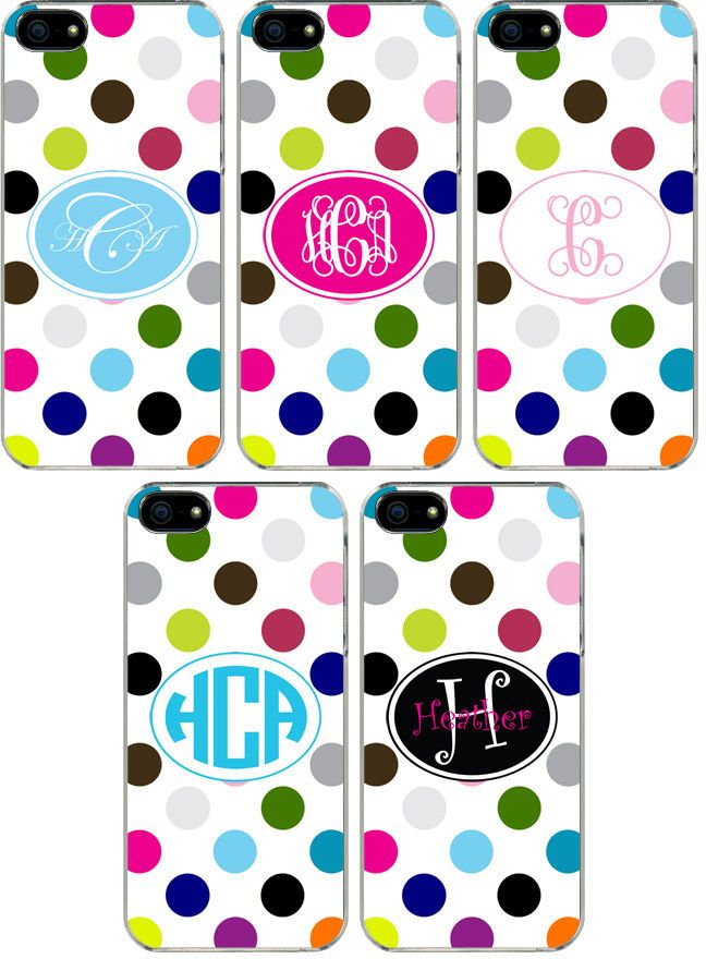 Rainbow Polka Dot Pattern Personalized iPhone 5 Custom Sticker Hard