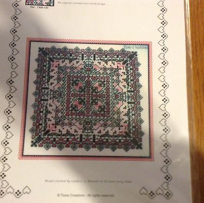 Geometric Full Cross Stitch Chart Tams Creations Hearts Trees