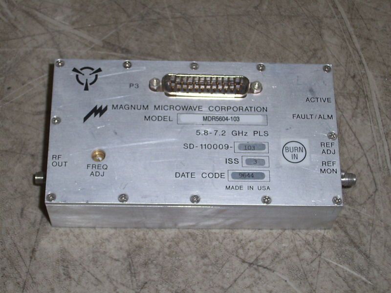 HARRIS MAGNUM 5.8 7.2GHZ PLS OSCILLATOR SD 110009 103 ^