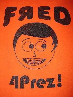 FRED Figglehorn 4 PRESIDENT Nickelodeon SMALL Shirt Original ORANGE