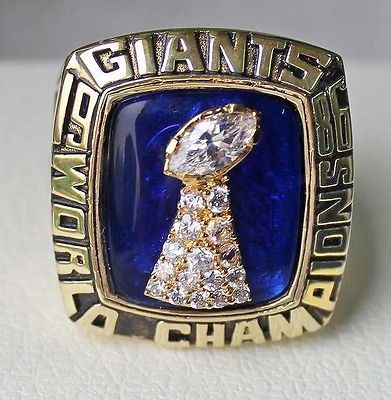 1986 New York Giants super bowl XXI ring replica coach SIMMS size 9