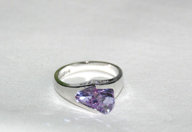 Sterling Silver Ring~Tanzanite Color~Fantasy Cut~