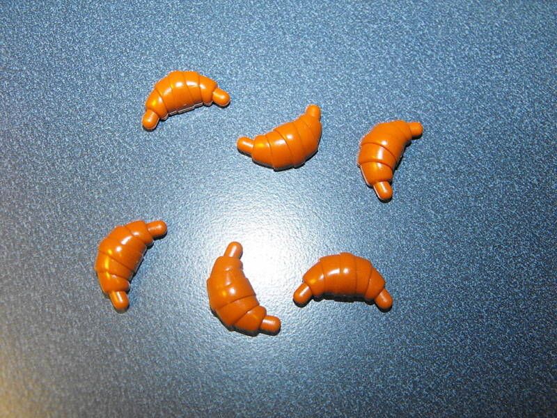 Lego Lot Of 6 Croissant Minifigure Food Pieces