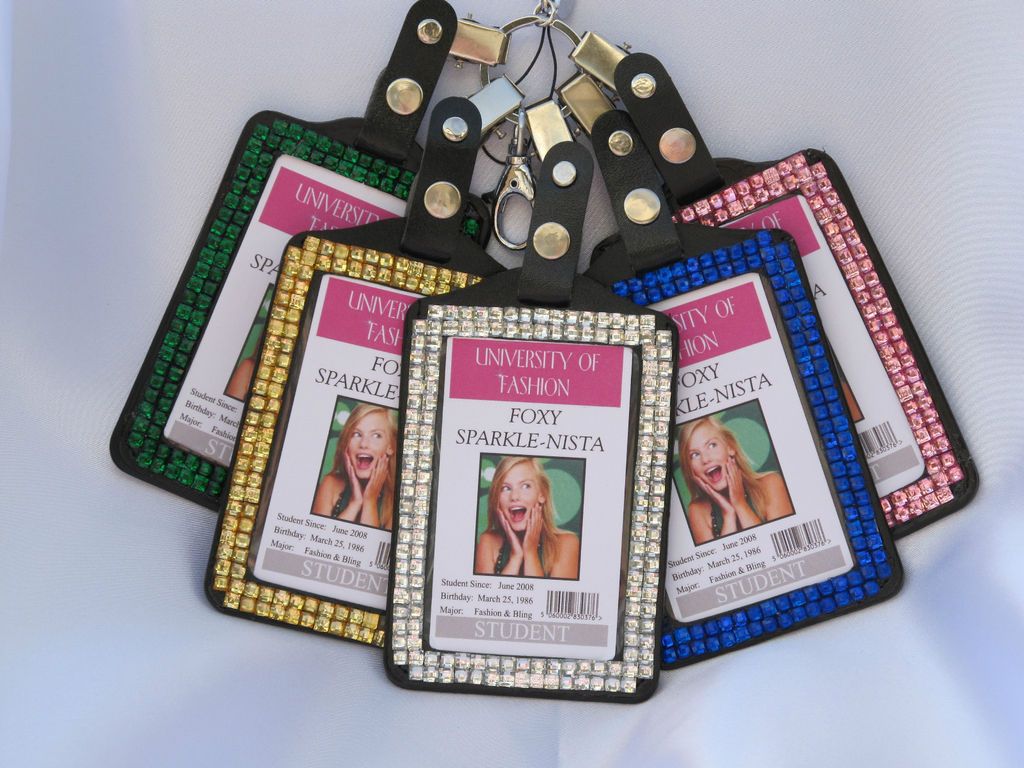 Wear You ID with Style. Crystal Rhinestone ID Badge Holders (Nurse