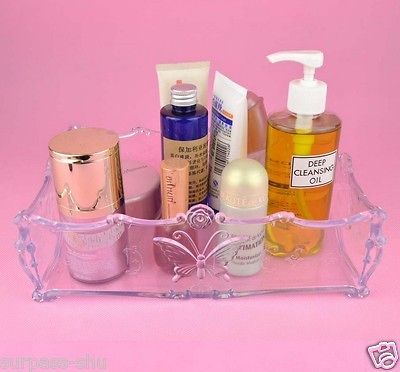 Beautiful roses king size acrylic cosmetic box crystal jewelry box