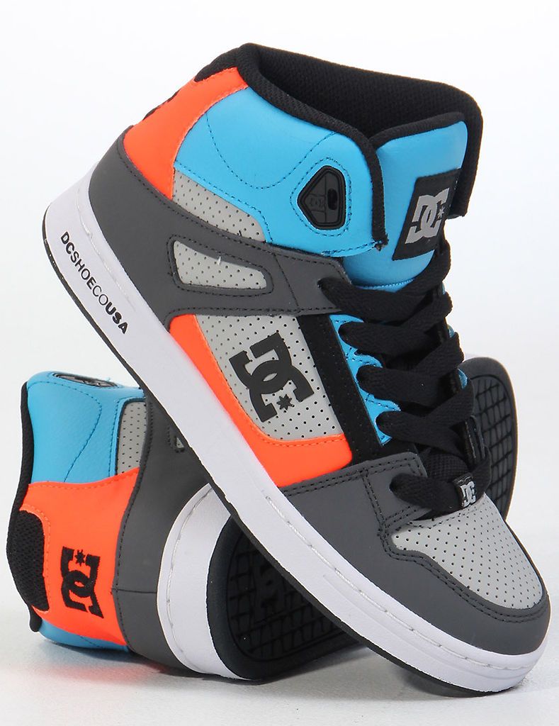 DC Rebound Kids high top   Grey/Orange