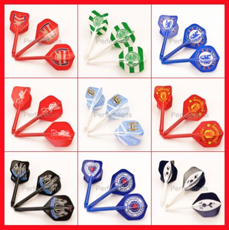 FOOTBALL TEAMS F.C DARTS FLIGHTS + SHAFTS COMBOS   11 TEAMS