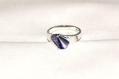 Deep Tanzanite Color Ring~Fantasy Cut~Cheap Shipping