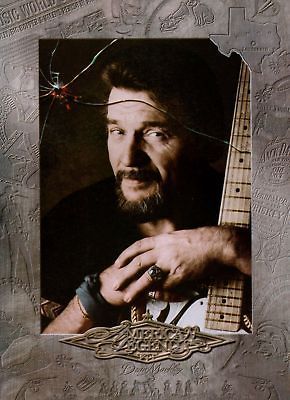 1995 WAYLON JENNINGS DEAN MARKLEY GUITAR STRINGS PRINT AD