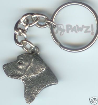 LABRADOR RETRIEVER Lab Head Fine Pewter Keychain Key Chain Ring Fob