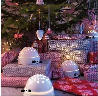 IKEA STRALA Star Projector WHITE Globe LED Xmas STRÅLA Decoration