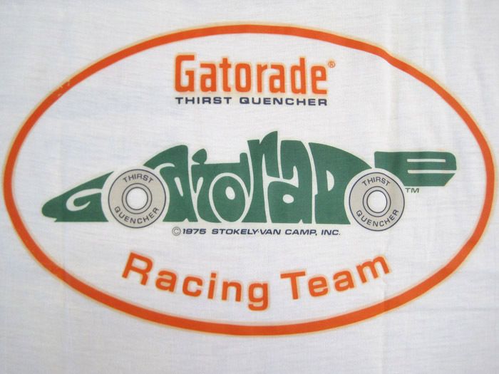 NEVER WORN 1975 vintage GATORADE RACING ringer T SHIRT 70s SMALL