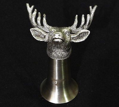 EUC JAGERMEISTER Deer Stag Head Buck Elk PEWTER SHOT GLASS