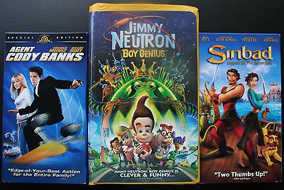 VHS Movies   Agent Cody Banks, Sinbad & Jimmy Neutron (