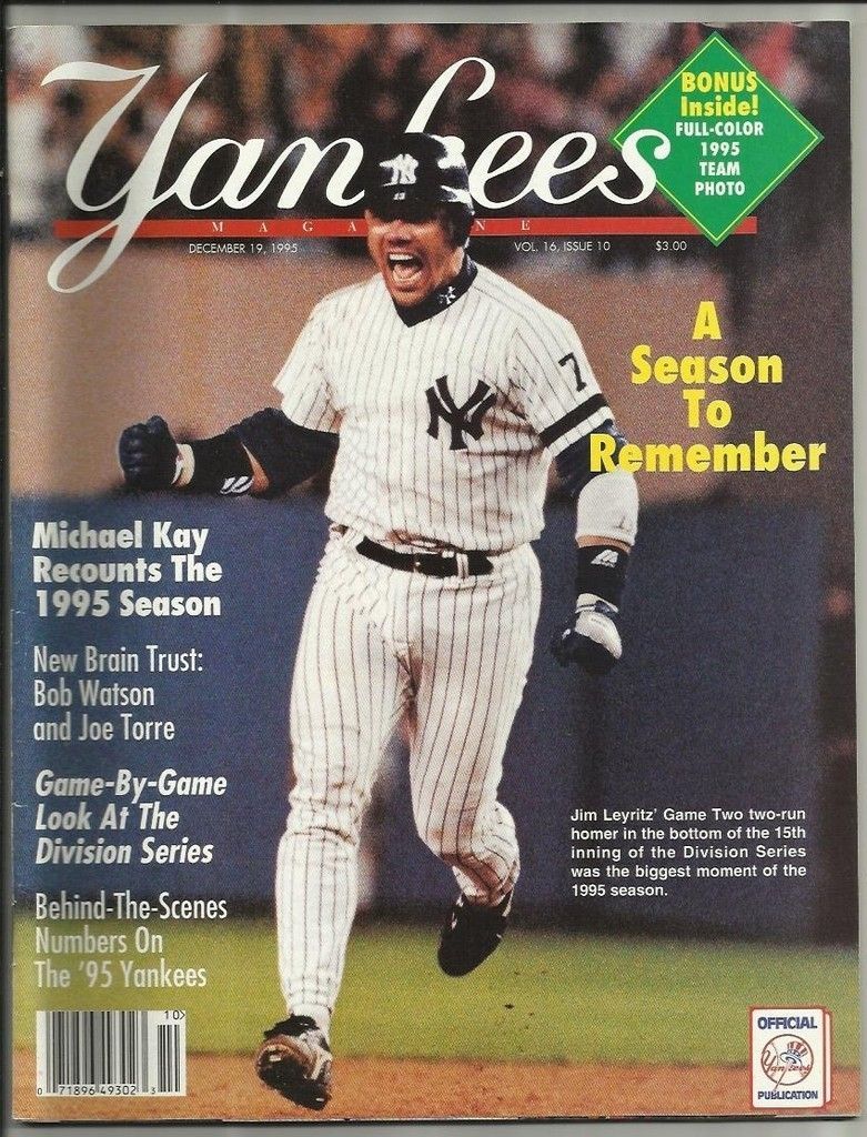 December 15, 1995 Yankees Magazine     J im Leyritz