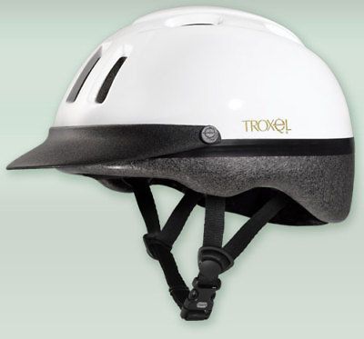 Troxel Safety Protective Riding Helmet Western Sport White Toddler
