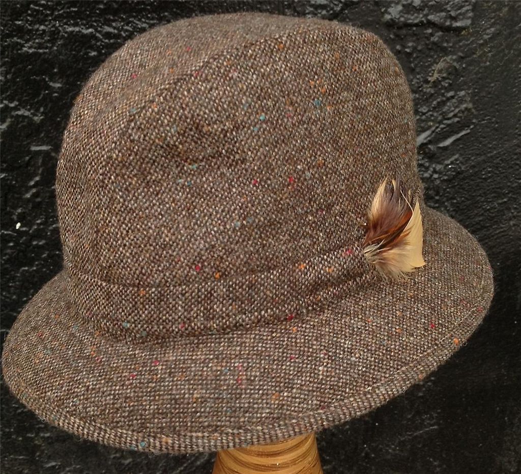 Walking Hat Donegal Tweed 100% Wool Jonathan Richard Brown Walker