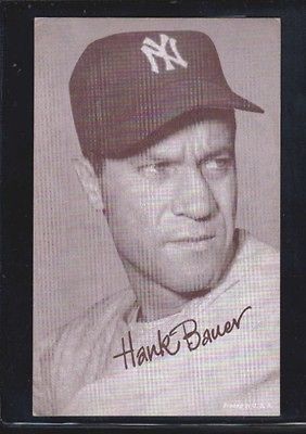 1947 1966 Exhibit #16 Hank Bauer {(New York cap) VGEX J329148