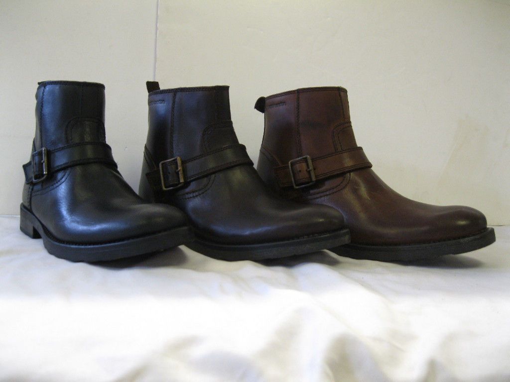 MENS BASE ANKLE BOOTS, CAVALRY, BLACK, BROWN & TAN