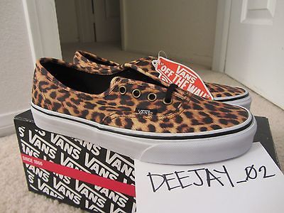 VANS AUTHENTIC LEOPARD BROWN MENS SIZES 6.0 9.5 DS era cheetah