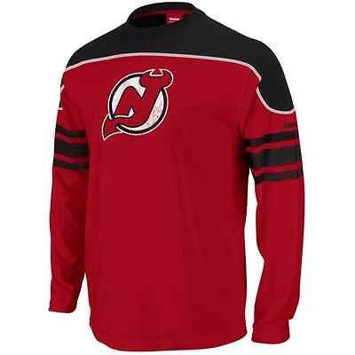 Reebok New Jersey Devils Face Off Shooter Long Sleeve T Shirt   Red