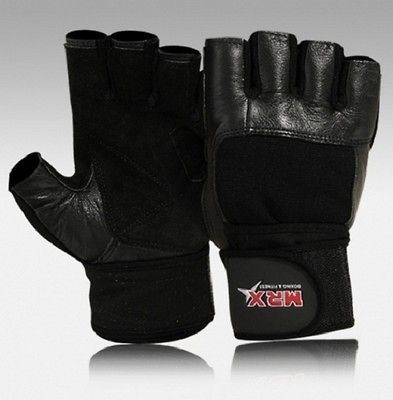 WEIGHT LIFTING POWER LIFTING GLOVE TRAINING GYM GLOVES LONG WRIST