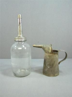 Oil Dispenser With Metal Cap & One Metal Quart Size Oil Dispenser