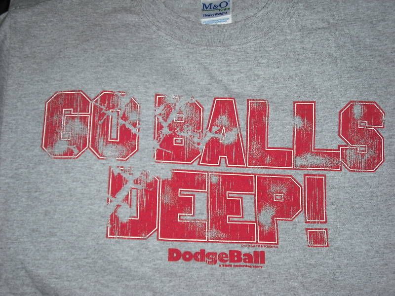 DODGE BALL Go Balls Deep T Shirt **NEW movie dodgeball