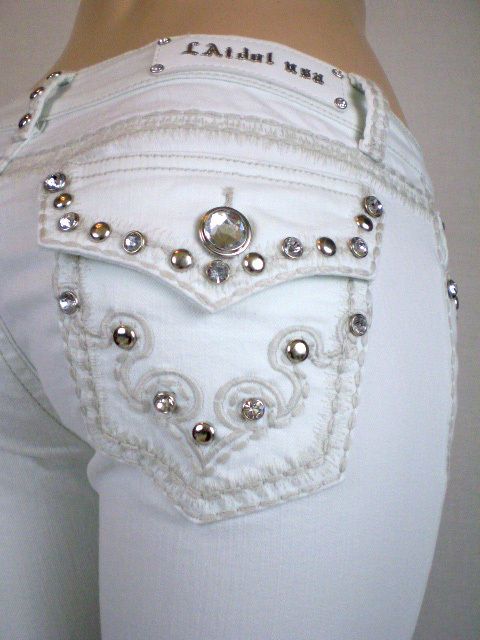 La Idol White Jeans Tribal Tattoo Fleur De Lis . 0 15