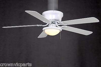 Hampton Bay Hugger 52 inch Low Profile White Dome Light Ceiling Fan