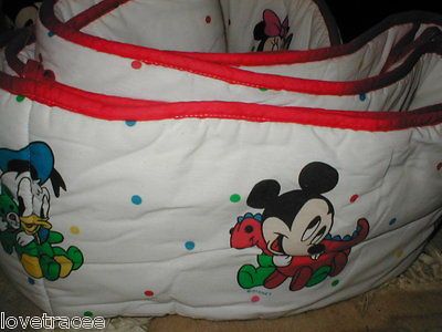 MICKEY MINNIE MOUSE BABY PLUTO DONALD DAISY DUCK DUNDEE Crib Bumper