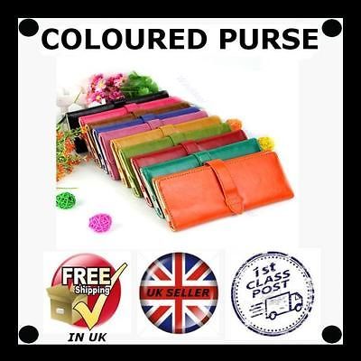 Leather Wallet Purse Long Clutch Handbag Bag Vintage case Ladies woman