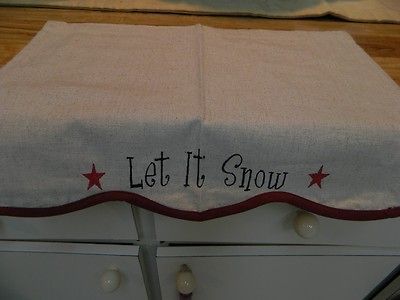 Primitive Style Let It Snow Shelf runner Mantel scarf / Runner