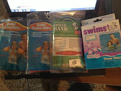 Swim Aides, Floaties, Mosquito Shields   NEW