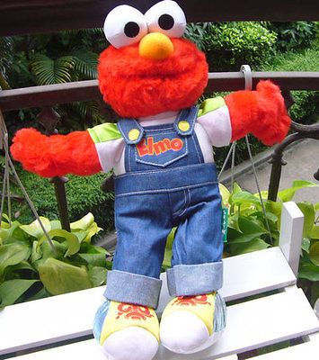 NEW ARRIVAL SESAME STREET ELMO & FRIENDS Elmo IN Jeans~14 BIG Plush