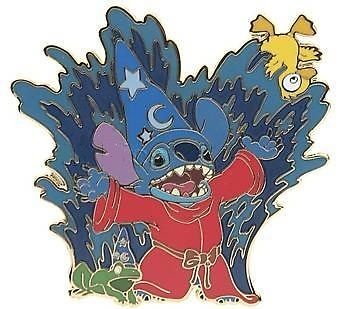 LE 500 Pin STITCH AS SORCERERS APPRENTICE FANTASIA w/ Duck & Frog