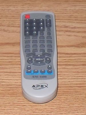 Apex RM 1600 DVD Player Remote Control