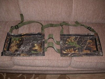 LARGE RIBZ CAMO HUNTING SURVIVAL EQUIPMENT STRAP VEST. ALLOWS USE OF