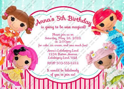 Birthday Supplies   Party Invitation   YOUR CHOICE OF 4 DOLLS