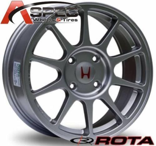 ROTA R SPEC 16X7 4x100 ET45 67.1 STEEL GRAY WHEELS