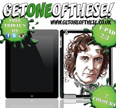 IPAD 2/3 CUSTOM DOCTOR WHO ART CASE PAUL MCGANN *NEW*