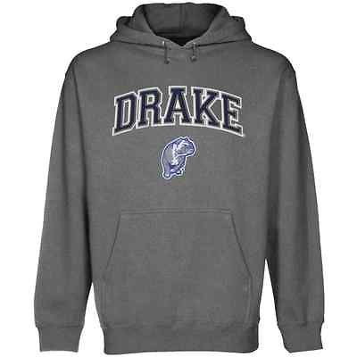 Drake Bulldogs Gunmetal Logo Arch Applique Midweight Pullover Hoodie