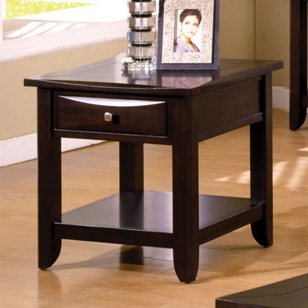 Solid Wood Baldwin Espresso Finish End Table